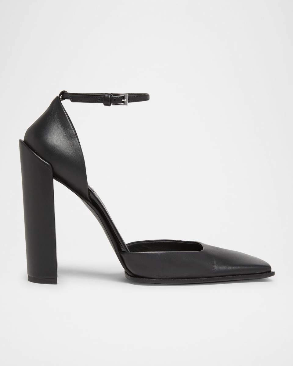 Leather d'Orsay Square-Toe Pumps